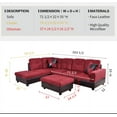 thumbnail image 3 of Pon Living Andes Microfiber with Faux Leather Sofa Set With Ottoman, 3 of 5