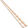 thumbnail image 6 of Ekena Millwork 94"H x 1/4"T Cimarron Adjustable Wood Decorative Slat Wall Panel Kit, Hickory (contains 23 Slats + 1 Straight Edge Starter Slat), 6 of 16