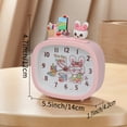 thumbnail image 3 of REGALWOVEN Cute Alarm Clock, Decorative Three-dimensional Animal Figurines, Cartoon Patterns, Silent Non-Tick for Teens Orange 5.5"L x 1.7"W x 4.7"H, 3 of 4