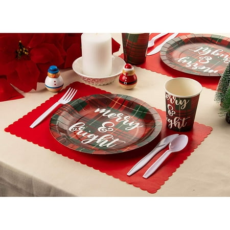 Paper Placemats 200 Pack Red Bulk Disposable Placemats Colored