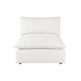 thumbnail image 4 of Maklaine Modern Contemporary Upholstered Armless White Fabric Chair, 4 of 6