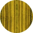 thumbnail image 1 of Ahgly Company Indoor Round Abstract Yellow Modern Area Rugs, 8' Round, 1 of 4
