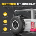 thumbnail image 5 of BUNKER INDUST Spare Tire Step with Ratchet Strap for 31"-40" Tires, Heavy Duty Spare Wheel Step Nonslip Ladder for Vehicle Car SUV Roof Rack Cargo Access, 5 of 8
