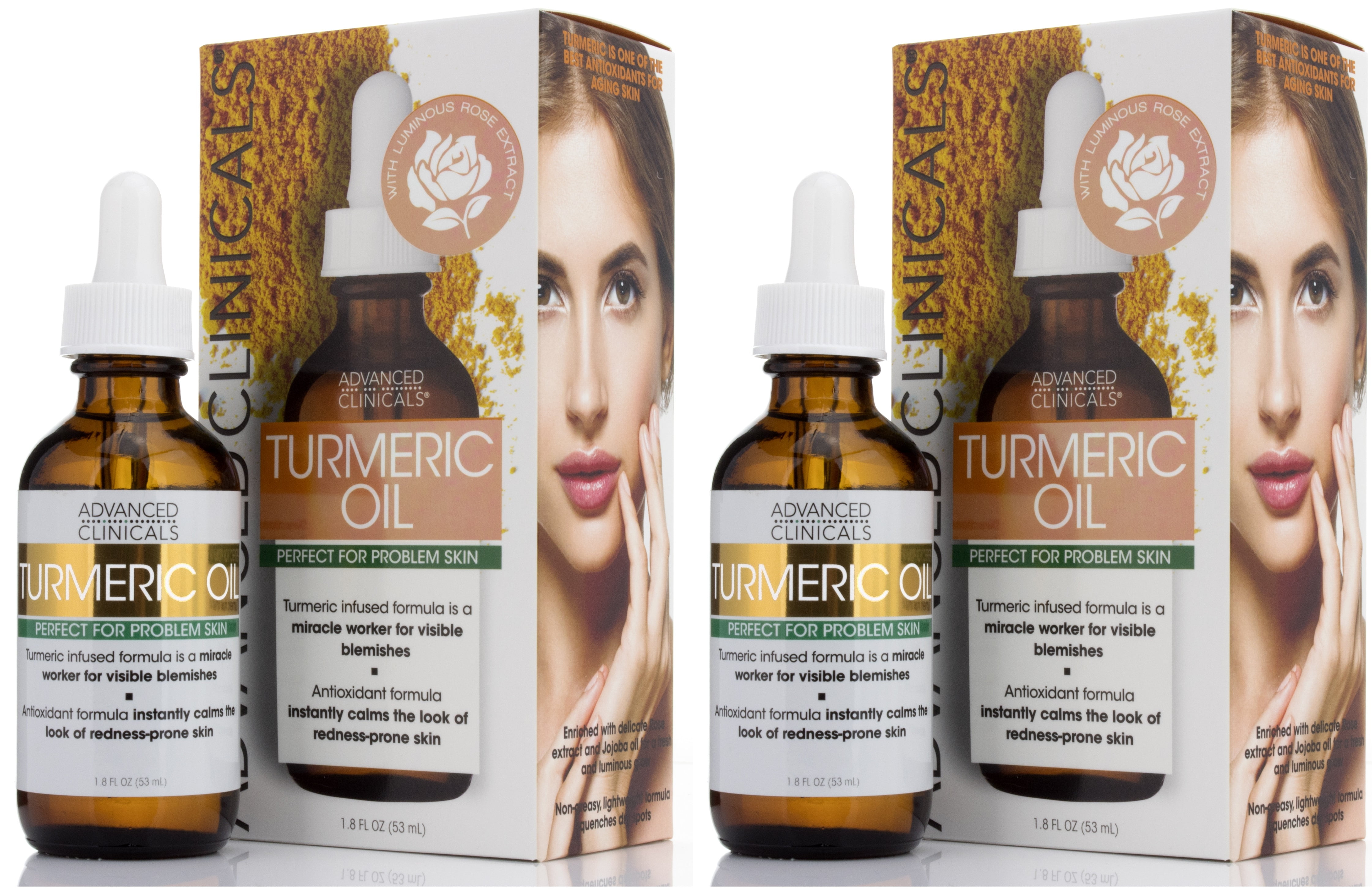 Advanced Clinicals Turmeric Oil For Face. Antioxidant Formula for