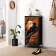 thumbnail image 6 of Gothic Dresser for Bedroom with 4 Storage Drawers Tree Branch Full Moon Orange Night Sky Wildlife Dressers Chest of Drawers Steel Framed Fabric Closet Organizers for Man Cave Dorm Entryway, 6 of 8