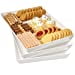 thumbnail image 3 of US Acrylic Avant 15" x 10" Plastic Stackable Serving Tray in White | Set of 3 Appetizer, Charcuterie, Food, Snack, Dessert Platters | Reusable, BPA-Free, Made in The USA, 3 of 5