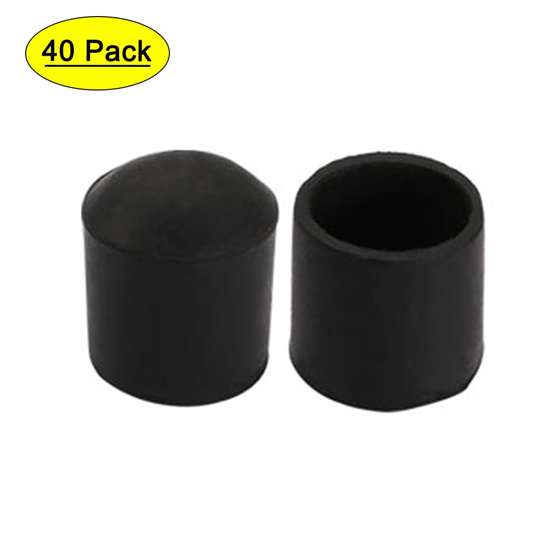 22 Or 25mm 19 TIC EXTERNAL CHAIR TIP 8Pcs Round Reduces Noise BLACK Rubber-16 