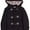 Black, variant on Isaac Mizrahi Boy's CT1004 Solid Wool Toggle Coat with Removble hood - Navy - 20