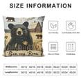 thumbnail image 5 of Cushion Cover ,Woodland Wildlife Bear Pillow Cover for Kids Boys Men Teens,Adventure Camping Cabin Lodge Decorative Pillow Cover,Patchwork Brown Buffalo Plaid Throw Pillow Cover, 5 of 5