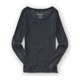 thumbnail image 1 of Aeropostale Womens Neon Ls Basic Camiseta, Gris, X-Large Aeropostale Camiseta básica, 1 of 2