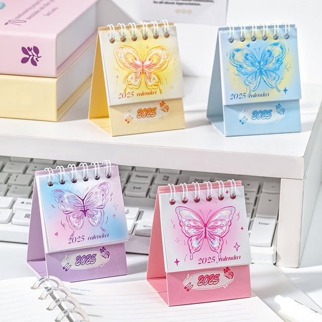 Fiudx Calendario de Escritorio 2025, Diseño Mini Portátil, Planificador Mensual de Cuenta Regresiva, Citas Inspiradoras para La Motivación, Organización de La Oficina, El Hogar y La Escuela, 7,6 X 5,