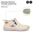 thumbnail image 2 of Women's Casual Ankle Boots Lightweight Comfortable Leather Outdoor Work Shoes Travel Camping Driving Shoes White 10 US, 2 of 7