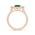 thumbnail image 2 of ANGARA Emerald-Cut Lab Grown 1.5 Ct Emerald Halo Side Stone Engagement Ring for Women in 14K Rose Gold (Size-8x6mm) | May Birthstone, Anniversary, Jewelry Gift for Women | Lab-Grown Emerald Ring, 2 of 9