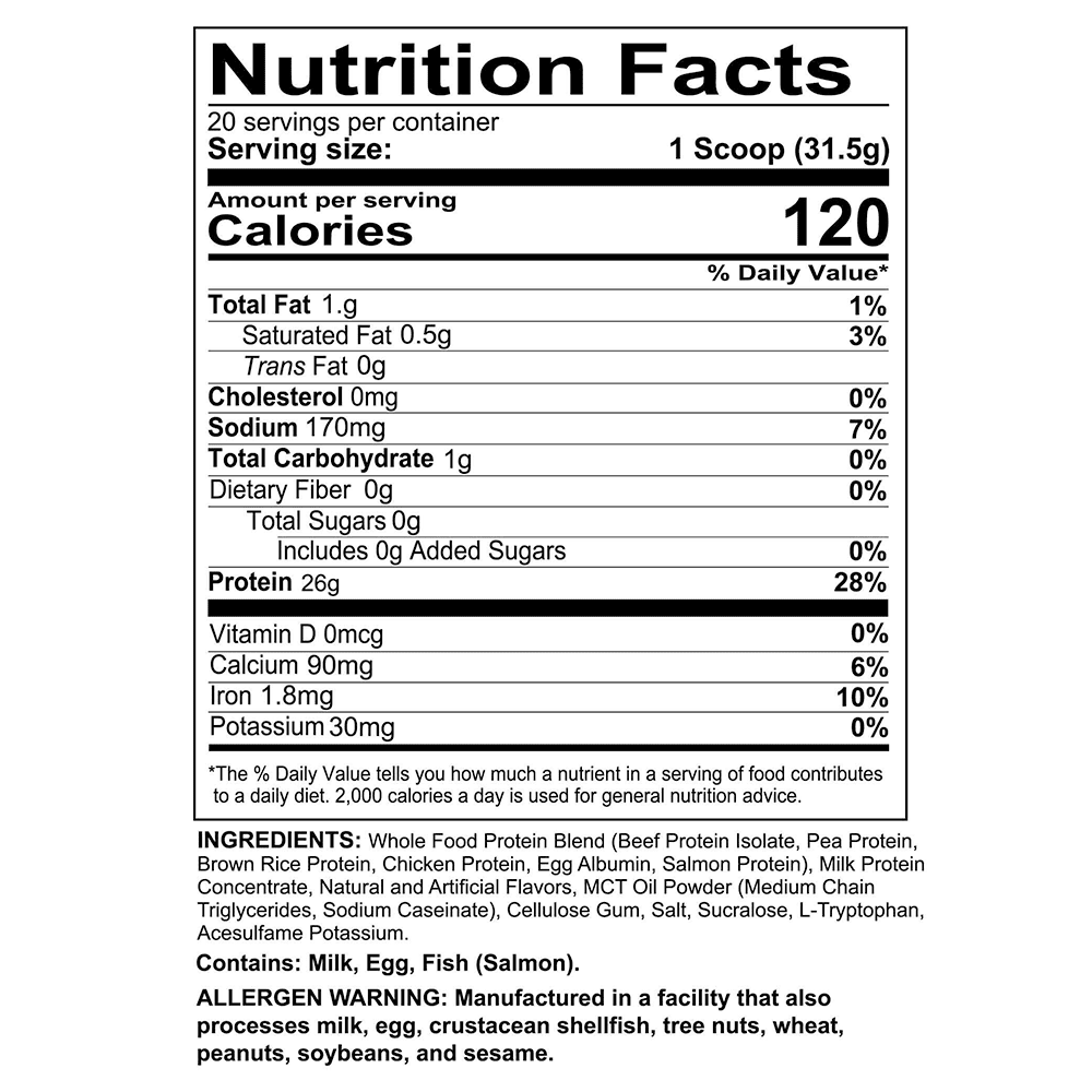 REDCON1 MRE Lite Whole Food Protein Powder, Vanilla Milkshake, Whey & Lactose Free Meal Replacement, Easy to Digest, 20 Servings