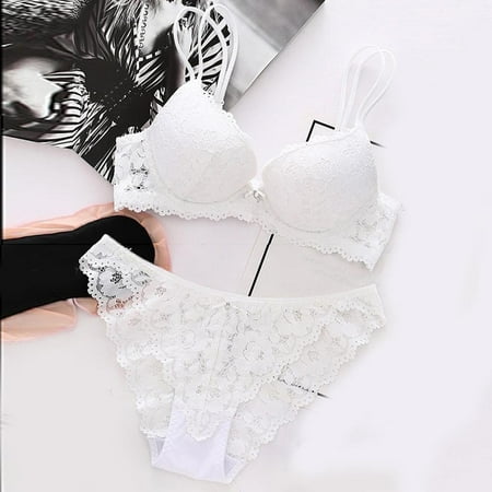 Sentmoon Lingerie for Women Women s Sexy Lace Bra Female Underwire Lingerie Bras Underwear Set Women s Lingerie  Sleep & Lounge Valentines Day Gifts for Her Fall Saving