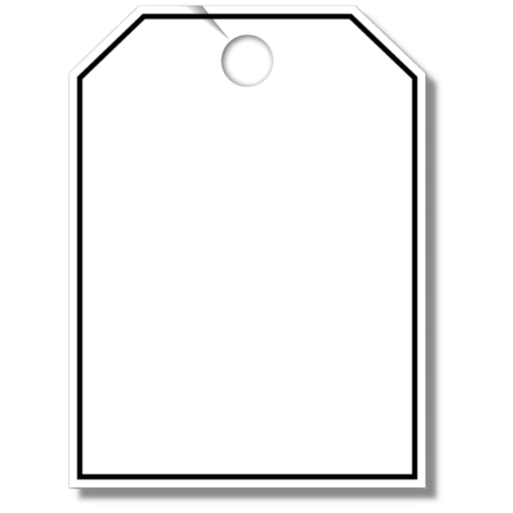 50 Pack Jumbo Car Dealer "Blank with Border" Mirror Hang Tags You