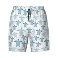 thumbnail image 4 of Lsque Mens Swim Trunks Hand Drawn Turtle Pattern - Bathing Suit Compression Liner - Beach Swim Shorts Swimwear - (S-3XL) - Stretch Quick Dry -Small, 4 of 9