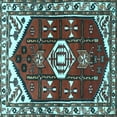 thumbnail image 1 of Ahgly Company Indoor Square Persian Light Blue Traditional Area Rugs, 3' Square, 1 of 4