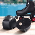 thumbnail image 4 of 2 Paires de Protège-Orteils en Cuir PU pour Patins à Roulettes Noir, 4 of 5