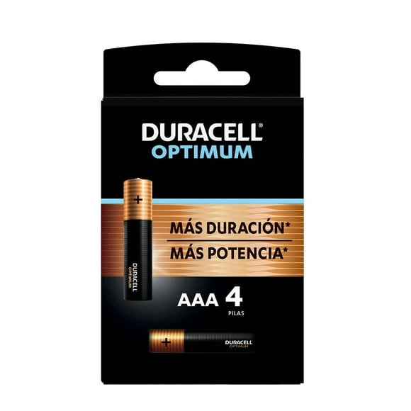 Pilas Alcalinas Duracell Optimum AAA 4 pzas