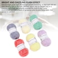 thumbnail image 4 of Hilados 6 Rollos De Hilo Scrubby Sparkle Pastel Glitter Para Ganchillo Paño De Cocina Bolsa De Muñeca Tejida A Mano Con Ganchillo, 4 of 7