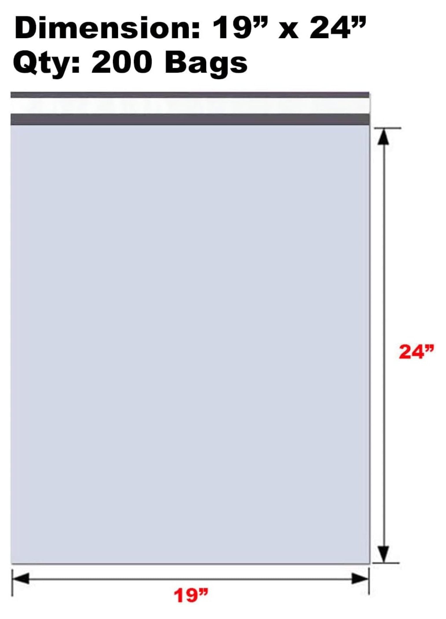 200-Pack Mailers 19x24 Inch Large Size #7 White Color Mailing Shipping Envelopes Bags, Self Seal Adhesive Waterproof and Tear Proof (Total 200 Bags) 19" X 24"