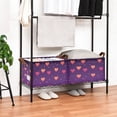 thumbnail image 3 of Yayeee Foldable Storage Basket for Shelves with Handles Waterproof Cloth Bins, Love in The Clouds, 3 of 7