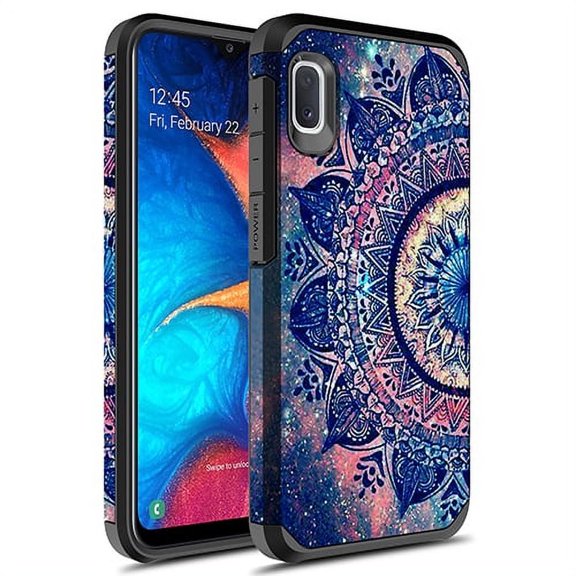 Samsung Galaxy A70 Case, KAESAR Slim Hybrid Dual Layer Shockproof Hard Cover Graphic Fashion Cute Colorful Silicone Skin Cover Armor Case for Samsung Galaxy A70 (Mandala)