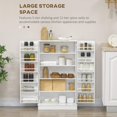 Kitchen Pantry Storage W 5 Tier Shelving, 12 Spice Racks