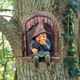 thumbnail image 2 of Elf Arbre de Porte Câlin Gnome Coquin Décoration en Résine Sculpture, 2 of 4