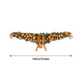 thumbnail image 4 of 150cm Christmas "Horn" Vine Garland with Painted Balls, Unique Holiday for Mantel Staircase Wall Decor, Indoor Outdoor Festive Decoration(Orange), 4 of 6