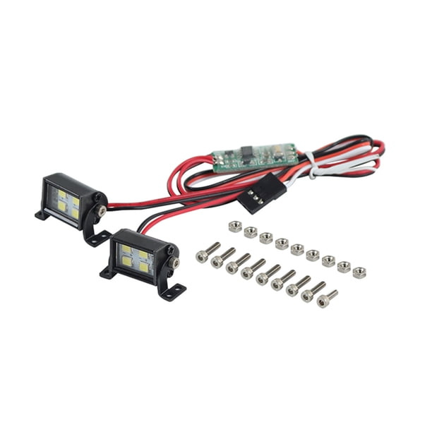 Vogacara RCGOFOLLOW, portaequipajes de plástico para techo, luces de techo para 1/10 Rc, luces de techo Axial SCX10 Capra TRX4 D90 Kits de construcción modelo Negro