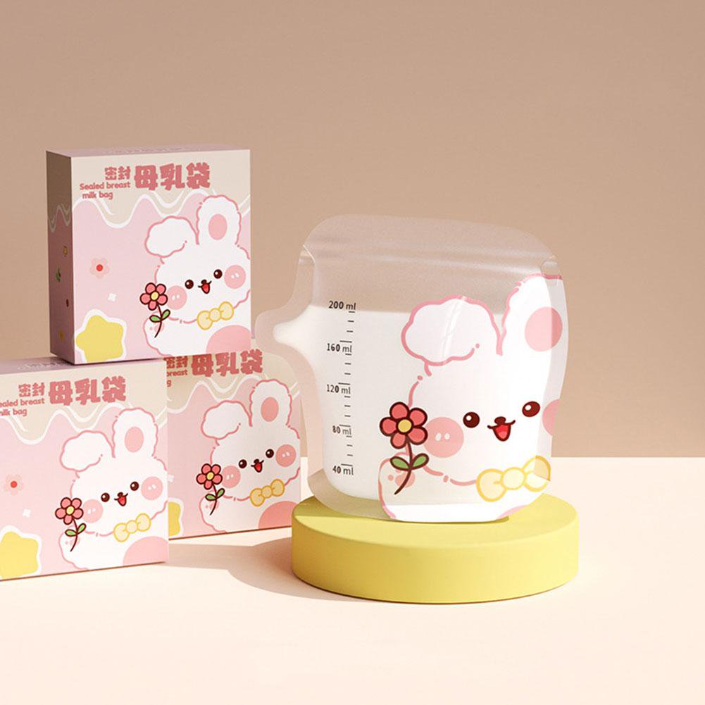 Breast Milk Storage Bags - 120ml/200ml Disposable & Portable for Convenient Feeding