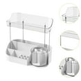 thumbnail image 6 of Vaveren Makeup Desk Organizer Container Cosmetic Storage for Dresser Counter Bedroom White Double, 6 of 8