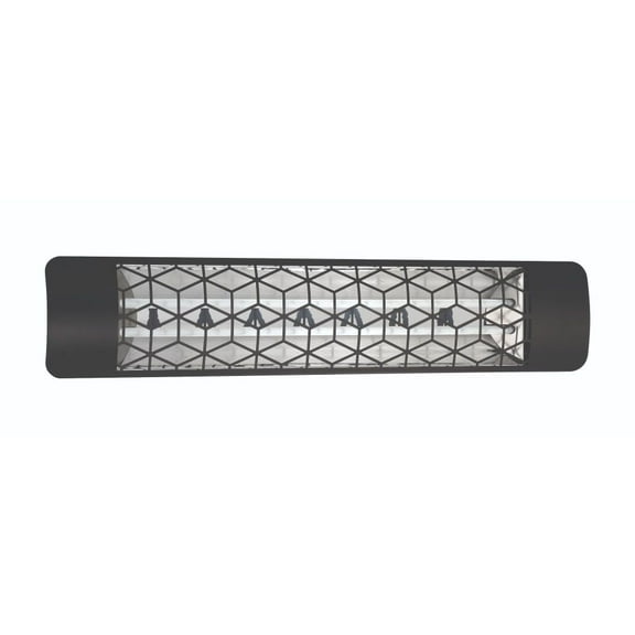 Eurofase Heating - 5000 Watt Electric Infrared Dual Element Heater-277 Voltage-Black Finish-Stella Decorative Fascia