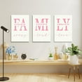 thumbnail image 2 of Home Family Wall Decor, Pink Love Home Family Framed Canvas Farmhouse Signs with Sayings Family A Whole Lot Of Love Inspirational Wall Sign for Living Room Bedroom Kitchen Dining Room 12"x16", 2 of 6