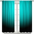 thumbnail image 2 of Purple and Black Curtains Funny Striped Ombre Elegant Design Bright Solid Dark Abstract Gradient Blackout Rod Pocket Curtains for Bedroom Living Room Kitchen Window Drapes 2 Panel Set 42x63 Inch, 2 of 3