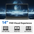 thumbnail image 5 of SANPTENT 14" Laptop Dual-Core Intel Celeron, 8GB RAM, 256GB SSD, Wi-Fi Webcam HDMI Windows 11 Computer, 5 of 8