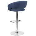 thumbnail image 4 of Bowery Hill 32'' Contemporary Fabric Adjustable Bar Stool in Blue, 4 of 9