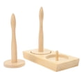 thumbnail image 3 of Double Yarn Ball Holder, Yarn Spindle Dispenser Efficient Beech Wood Time Saving  for Crocheting, 3 of 7