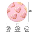 thumbnail image 4 of Round Placemat Heat Resistant & Wrinkle-Free Dining Table Decor Placemat For Home & Weddings Heart-shaped Butter, 4 of 7