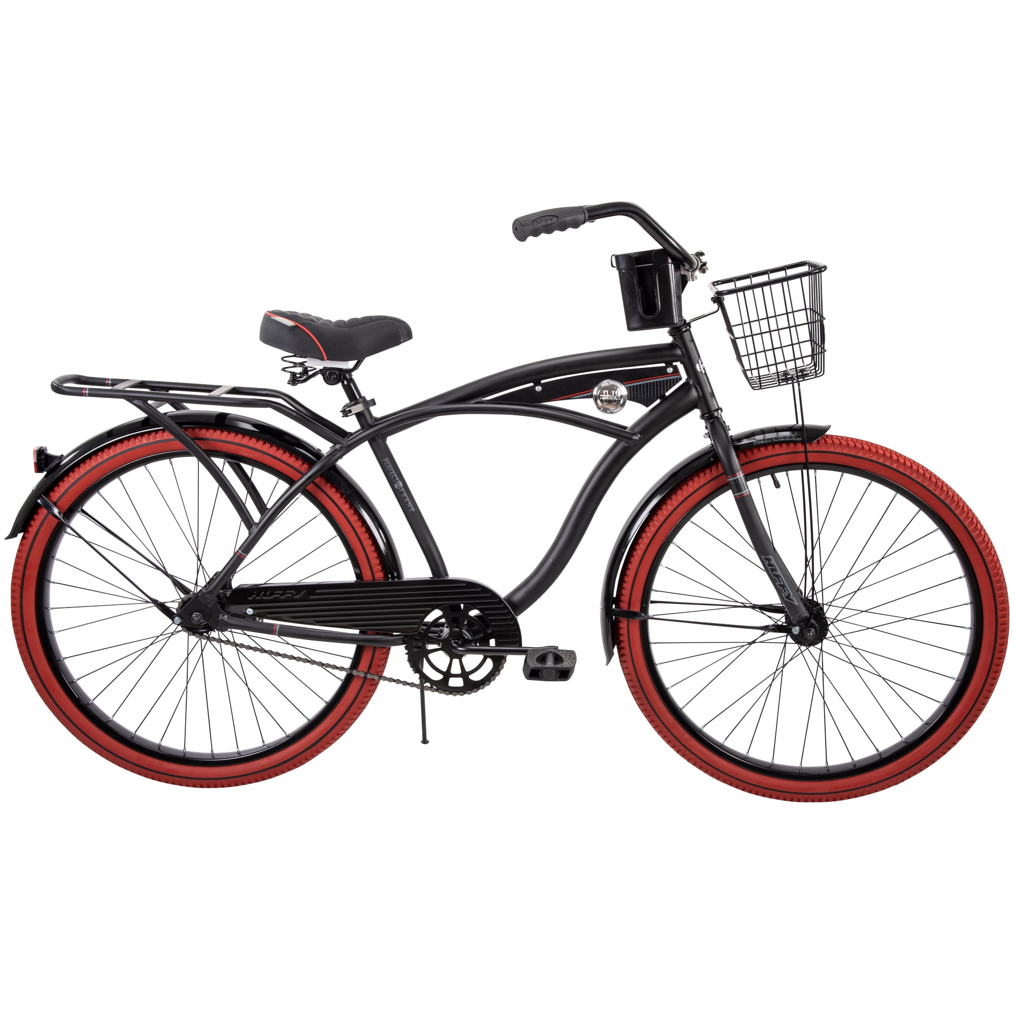Huffy 26" Nel Lusso Cruiser Bike, Fits Riders 60"+, Matte Black, Adult, Men's