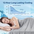 thumbnail image 6 of Teler Cooling Blanket for Hot Sleepers, Double-Sided Lightweight Breathable Summer Blanket for Bed Sofa Travel, Twin Size 60"×80", Light Gray, 6 of 8