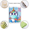 thumbnail image 3 of OWNSERIES Home Decor Cute Baby Unicorn Pattern Canvas Wall Art Paintings for Living Room - Canvas Framed Print Wall Artworks Ship From US Warehouse, 3 of 5