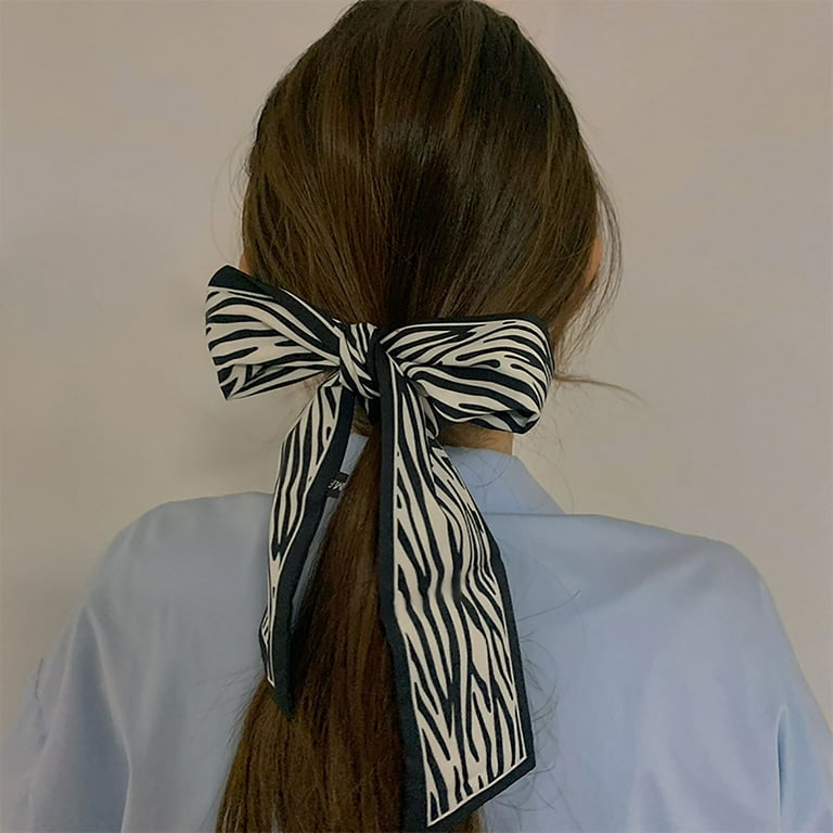 AWAYTR Print Long Hairband Ribbon for Women Girls Bandana Neck Tie
