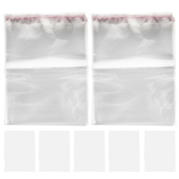 WESIEVYA Clear Cellophane Bags 100Pcs For Kitchen And Retailers Non Porous Stronger Than Bags 11.8 X 15.75 In