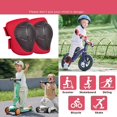 thumbnail image 2 of Rodilleras para Niños, Juego de Coderas, Equipo Protección Niños Pequeños, Niñas y con Muñequeras Rojas, 2 of 6