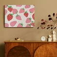 thumbnail image 4 of Chilfamy Strawberry Canvas Wall Art Print Ready To Hang Home Decor 16x12in, 4 of 6