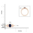 thumbnail image 4 of Angara Natural 1.55 Ct. Blue Sapphire with Diamond Vintage Inspired Ring in 14K Rose Gold for Women (Ring Size: 11.5), 4 of 9
