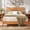 Warm Brown, variant on Furnibear Queen Bed Frame, Wood Platform Bed Frame with Headboard, Low Profile Queen Size Bed Frame with 12 Slat Support for Bedroom, Warm Brown